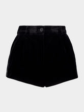 Dolce & Gabbana Black Velvet High-Waisted Tuxedo Panties