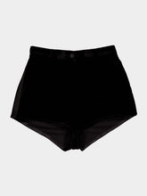 Dolce & Gabbana Black Velvet High-Waisted Tuxedo Panties