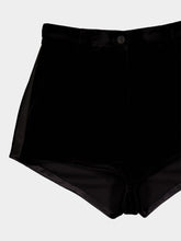 Dolce & Gabbana Black Velvet High-Waisted Tuxedo Panties