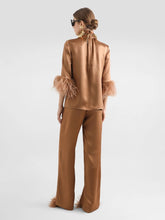 Dolce & Gabbana Brown Double Silk Satin Pajama Pants