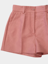 Pink Quilted Jacquard Shorts with DG Logo | PDP - Fashion Clinic