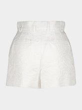 Dolce & Gabbana White Quilted Jacquard Floral Shorts
