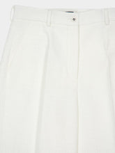 Dolce & Gabbana White Cotton Viscose Culotte Trousers