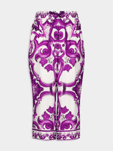Dolce & Gabbana Majolica-Print Silk Wide-Leg Culottes