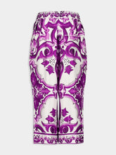 Dolce & Gabbana Majolica-Print Silk Wide-Leg Culottes