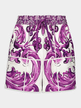 Dolce & Gabbana Majolica-Print Cotton Poplin Shorts