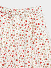 Dolce & Gabbana Small Rose-Print Poplin Wide-Leg Trousers