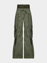 Dolce & Gabbana Green Waxed Faille Cargo Trousers