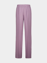 Dolce & Gabbana Purple Wool Straight-Leg Trousers