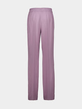 Dolce & Gabbana Purple Wool Straight-Leg Trousers