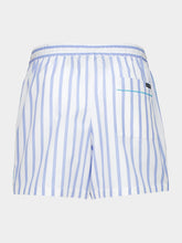 Dolce & Gabbana Blue Striped Cotton Shorts