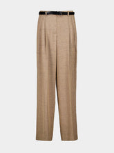 Dolce & Gabbana Brown Tweed-Effect Wide-Leg Trousers