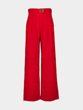 Ami Paris Poppy Red Wool Cargo Trousers