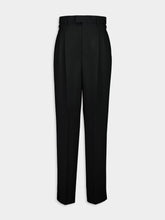 Ami Paris Anthracite Wool High-Waist Wide Trousers