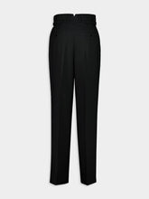 Ami Paris Anthracite Wool High-Waist Wide Trousers