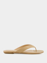 Le Monde Beryl Fawn Flat Leather Thong Sandals