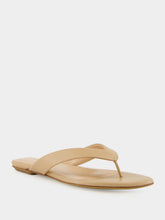 Le Monde Beryl Fawn Flat Leather Thong Sandals