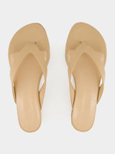 Le Monde Beryl Fawn Flat Leather Thong Sandals