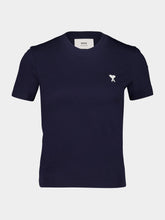 Ami Paris Navy Organic Cotton T-Shirt
