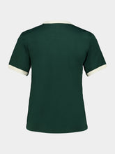 Ami Paris Bottle Green Contrast Cotton T-Shirt