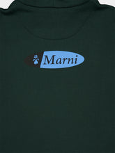 Marni Dragon Green Cotton Hooded Sweatshirt