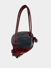 Paula Fukuro Purple Embroidered Velvet Bag with Tassel
