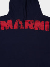 Marni Navy Cotton Sweatshirt with Marni Print