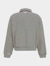 Marni Black Striped Cotton Polo Sweatshirt