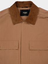 Fendi Brown Canvas Straight-Cut Blouson