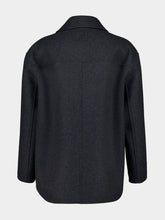 Fendi Black Wool Mélange Pea Coat