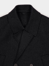 Fendi Black Wool Mélange Pea Coat