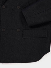 Fendi Black Wool Mélange Pea Coat