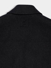 Fendi Black Wool Mélange Pea Coat