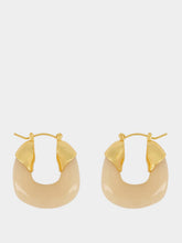 Lizzie Fortunato Organic Gold-Plated Hoops in Dove