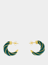 Aurélie Bidermann Emerald Green Diana Hoop Earrings