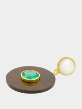 Lizzie Fortunato Taj Disc Earrings in Acacia Wood