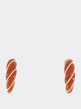 Aurélie Bidermann Burgundy Twisted Diana Earrings