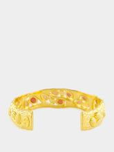 Aurélie Bidermann Gold Atalide Bracelet with Garnet and Opal