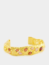 Aurélie Bidermann Gold Atalide Bracelet with Garnet and Opal