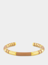 Aurélie Bidermann Cappuccino Positano Striped Bangle