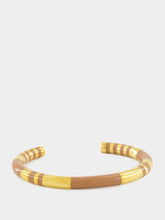Aurélie Bidermann Cappuccino Positano Striped Bangle