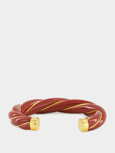 Aurélie Bidermann Burgundy Twisted Diana Bangle
