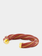 Aurélie Bidermann Burgundy Twisted Diana Bangle