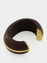 Lizzie Fortunato Halo Acacia Wood and Gold Cuff Bracelet