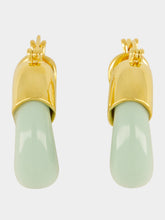 Lizzie Fortunato Seafoam Green Organic Resin Hoop Earrings