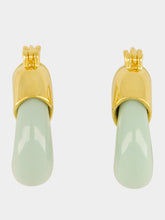 Lizzie Fortunato Seafoam Mini Organic Resin Hoop Earrings