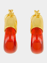 Lizzie Fortunato Cherry Red Organic Hoop Earrings