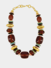 Lizzie Fortunato Carmine Beaded Gold-Plated Brass Necklace