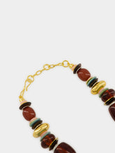 Lizzie Fortunato Carmine Beaded Gold-Plated Brass Necklace