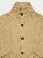 Commas Camel Fisherman Rib Wool Cardigan